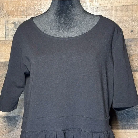 Lands’ End Women's Black Summer Dress Swim Cover Medium M AB 556 - Picture 2 of 7